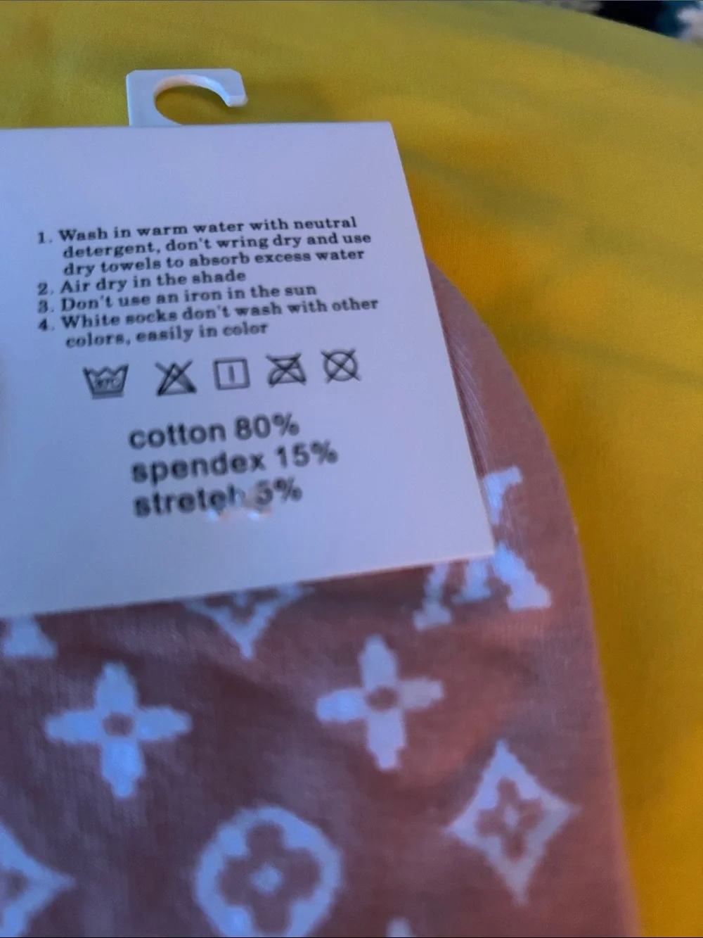 Louis Vuitton Soft Pink & White Monogram Ankle Socks